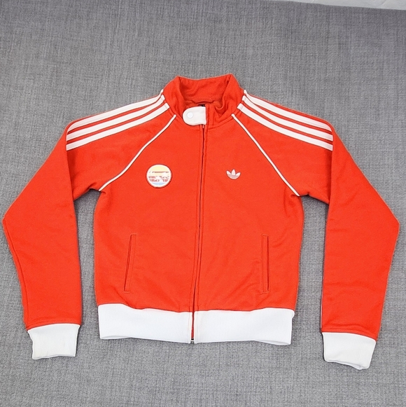 adidas Jackets & Blazers - Vintage adidas Coastal Sunset Orange Track Jacket.  Medium